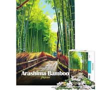 Puzzle da 1000 pezzi per adulti illustrazione del bosco di bambù di Arashiyama Giappone Puzzle per adulti giocattolo decorativo da parete corsa a velocità manuale compleanno e Natale