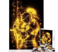 Puzzle da 1000 pezzi per adulti illustrazione del cavaliere d'oro decorazione per la casa giocattoli regali di compleanno gioco pratico adatto per la decorazione della scrivania dimensioni 50x75cm
