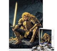 Puzzle da 1000 pezzi per adulti,illustrazione del cavaliere d'oro,decorazione per la casa,giocattoli,regali di Babbo Natale segreto,gioco rompicapo,stimolante intellettuale,dimensioni 50x75cm