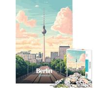 Puzzle da 1000 pezzi per adulti illustrazione del paesaggio urbano di Berlino Germania Gioco impossibile giocattolo avvincente per coltivare la pazienza di compleanno per divertimento in famiglia