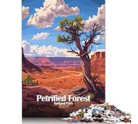 Puzzle da 1000 pezzi per adulti, illustrazione del Parco nazionale della foresta pietrificata, puzzle quadrati per adolescenti, puzzle in legno, decorazioni artistiche per la casa (75x50 cm)