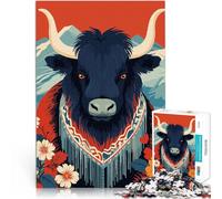Puzzle da 1000 pezzi per adulti Illustrazione della montagna di Yak Analisi e logica Decorazione murale Regali unici per compleanno e Natale 38x26cm