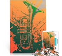 Puzzle da 1000 pezzi per adulti Illustrazione di strumento jazz Gioco di famiglia antistress sfida difficile Ottimi regali e giocattoli 52x38cm