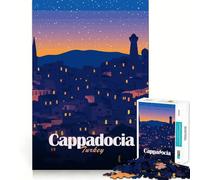 Puzzle da 1000 pezzi per adulti,illustrazione di un paesaggio notturno della Cappadocia con la Turchia,gioco di logica a incastro perfetto,divertente giocattolo,gioco gratuito,regalo di compleanno