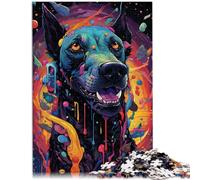 Puzzle da 1000 pezzi per adulti illustrazioni del futuro Dobermann giocattolo antistress unico decorazione per la casa e regali per adolescenti dai 14 anni in su, 26 x 38 cm