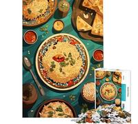 Puzzle da 1000 pezzi per adulti immagine dall'alto di una composizione di cibo indiano sfida per l'intelligenza e la concentrazione gioco coinvolgente decorazione da parete idee regalo (38x26cm)