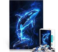 Puzzle da 1000 pezzi per adulti Immersione con orca luminescente Fatto di cartone Adatto a partire dai 14 anni Gioco impossibile Regali di giochi impegnativi misurare：38x52cm