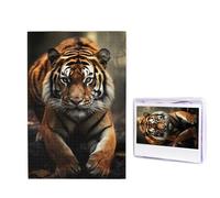 Puzzle da 1000 pezzi per adulti in legno impegnativo puzzle animali selvatici tigre foto puzzle personalizzato per adulti e bambini notti di gioco in famiglia 50 x 49,5 cm puzzle
