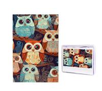 Puzzle da 1000 pezzi per adulti in legno impegnativo puzzle anime gufo foto puzzle personalizzato per adulti e bambini serate di gioco in famiglia 50 x 49,5 cm puzzle