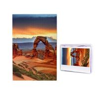 Puzzle da 1000 pezzi per adulti in legno impegnativo puzzle archi parco nazionale foto puzzle personalizzato per adulti e bambini serate di gioco in famiglia 50 x 49,5 cm puzzle