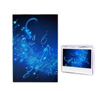 Puzzle da 1000 pezzi per adulti in legno impegnativo puzzle blu note musicali foto puzzle personalizzato personalizzato per adulti e bambini serate di gioco in famiglia 50 x 49,5 cm puzzle