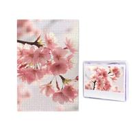 Puzzle da 1000 pezzi per adulti in legno impegnativo puzzle con foto di fiori di ciliegio puzzle personalizzato per adulti e bambini serate di gioco in famiglia 50 x 49,5 cm puzzle