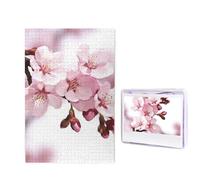 Puzzle da 1000 pezzi per adulti in legno impegnativo puzzle con foto di fiori di ciliegio puzzle personalizzato per adulti e bambini serate di gioco in famiglia 50 x 49,5 cm puzzle