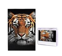 Puzzle da 1000 pezzi per adulti in legno impegnativo puzzle con foto faccia di tigre puzzle personalizzato per adulti e bambini serate di gioco in famiglia 50 x 49,5 cm puzzle