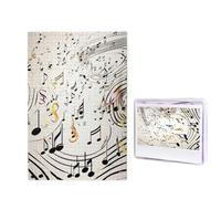 Puzzle da 1000 pezzi per adulti in legno impegnativo puzzle con note musicali stampa foto puzzle personalizzato per adulti e bambini serate di gioco in famiglia 50 x 49,5 cm puzzle