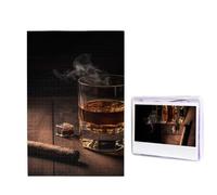 Puzzle da 1000 pezzi per adulti in legno impegnativo puzzle con sigaro e whisky puzzle con foto personalizzate per adulti e bambini serate di gioco in famiglia 50 x 49,5 cm puzzle