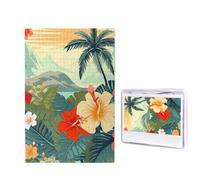 Puzzle da 1000 pezzi per adulti in legno impegnativo puzzle estivo hawaiano foto puzzle personalizzato per adulti e bambini serate di gioco in famiglia 50 x 49,5 cm Puzzle