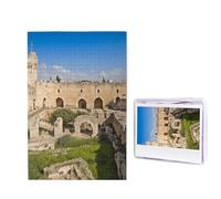 Puzzle da 1000 pezzi per adulti in legno impegnativo puzzle Israele alla Torre di David, puzzle con foto personalizzato per adulti e bambini, serate di gioco in famiglia, 50 x 49,5 cm