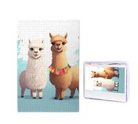 Puzzle da 1000 pezzi per adulti in legno impegnativo puzzle lama alpaca foto puzzle personalizzato per adulti e bambini serate di gioco in famiglia 50 x 49,5 cm puzzle