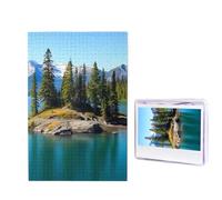 Puzzle da 1000 pezzi per adulti in legno impegnativo Puzzle Spirit Island nel lago Foto Puzzle personalizzato per adulti e bambini Famiglia Notti di gioco 50 x 49,5 cm Puzzle