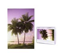 Puzzle da 1000 pezzi per adulti in legno impegnativo puzzle tropicale albero rosa foto puzzle personalizzato personalizzato per adulti e bambini serate di gioco in famiglia 50 x 49,5 cm puzzle
