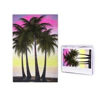 Puzzle da 1000 pezzi per adulti in legno impegnativo puzzle tropicale palma foto puzzle personalizzato per adulti e bambini serate di gioco in famiglia 50 x 49,5 cm puzzle