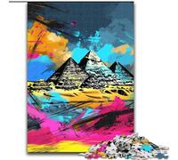 Puzzle da 1000 pezzi per adulti, in legno, raffigurante le antiche piramidi egizie, idea regalo di compleanno, gioco rompicapo stimolante, 1000 pezzi(50x75cm)