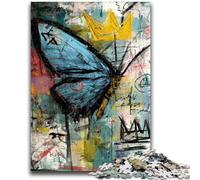 Puzzle da 1000 pezzi per adulti in stile Basquiat, motivo farfalla, per bambini dai 14 anni in su, interessanti regali per ridurre lo stress per amici e familiari, 26x38cm
