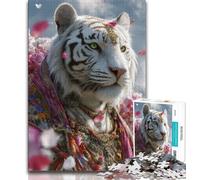 Puzzle da 1000 pezzi per adulti in stile giapponese,raffigurante una tigre,1000 pezzi per adulti,interessante strumento per ridurre lo stress e favorire l'interazione genitore-figlio (75x50cm)