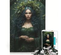 Puzzle da 1000 pezzi per adulti "Incantatrice Verdeggiante" gioco per famiglie impegnativo da completare per rafforzare l'amore tra le coppie 38x26cm