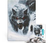 Puzzle da 1000 pezzi per adulti Incontro con il lupo gigante Giocattolo educativo per l'apprendimento perché è ideale come regalo per tutta la famiglia 52x38cm