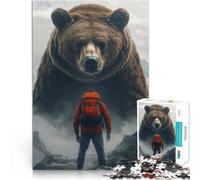 Puzzle da 1000 pezzi per adulti Incontro con l'orso Difficile da completare ma divertente e umoristico perché è ideale come regalo per tutta la famiglia 52x38cm