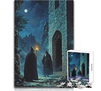 Puzzle da 1000 pezzi per adulti, incontro misterioso di notte, sfida difficile, gioco rompicapo adatto a partire dai 14 anni (dimensioni 38x52cm)