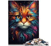 Puzzle da 1000 pezzi per adulti Incredibile gatto magico colorato interessante puzzle per ridurre lo stress 26 x 38 cm ottimo regalo per tutta la famiglia.