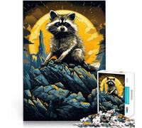 Puzzle da 1000 pezzi per adulti Incredibile procione Fatto di legno per età pari o superiore a 14 anni giocattoli educativi per l'apprendimento Regali di compleanno di Natale misurare：50x75cm