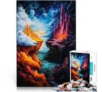 Puzzle da 1000 pezzi per adulti Inferno spirituale e cielo Vacanza a casa: uccidere il tempo con poster abbinato e foglio di quiz 38x26cm