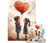 Puzzle da 1000 pezzi per adulti "Innamorarsi" Puzzle di San Valentino Gioco pratico di assemblaggio Interazione genitore-figlio (Dimensioni 38x52cm)
