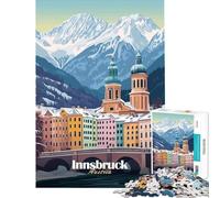 Puzzle da 1000 pezzi per adulti Innsbruck Austria Modello difficile e stimolante da assemblare Gioco pratico adatto a persone dai 14 anni in su (38x52cm)