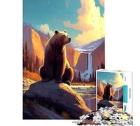 Puzzle da 1000 pezzi per adulti "Into the Wild Bear King" - Gioco avvincente per coltivare la pazienza pratico regalo per donne opera d'arte (dimensioni 38x52cm)
