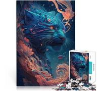 Puzzle da 1000 pezzi per adulti Irrealismo della tigre Difficile da completare ma divertente e umoristico Regalo di opere d'arte 38x26cm