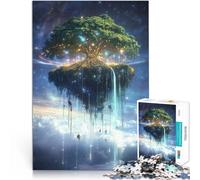 Puzzle da 1000 pezzi per adulti Isola degli alberi galleggianti Allena il tuo cervello e le tue mani Migliorare l'amore tra le coppie 38x26cm