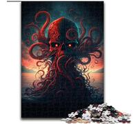Puzzle da 1000 pezzi per adulti, Isola del polpo, in legno, Capodanno, regalo per le feste, 50x75cm, coinvolgente attività di gioco per la famiglia