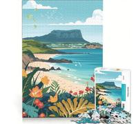 Puzzle da 1000 pezzi per adulti, isola di Jeju, gioco rilassante, assemblaggio di modelli, lista dei desideri con Babbo Natale 50x75cm