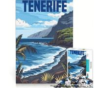 Puzzle da 1000 pezzi per adulti isola di Tenerife Spagna gioco pratico difficile e stimolante adatto come decorazione da scrivania 38x52cm
