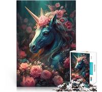 Puzzle da 1000 pezzi per adulti Isola incantata dell'unicorno Sfida di gioco educativo giocattolo Adatto per la decorazione del desktop 75x50cm