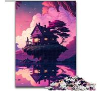 Puzzle da 1000 pezzi per adulti "Isola nel lago" Puzzle per adulti dimensioni 50x75cm Perfetto come regalo di compleanno, Natale e Halloween