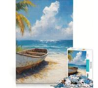 Puzzle da 1000 pezzi per adulti Isola tropicale deserta gioco impossibile passatempo ideale per le vacanze regalo di compleanno regalo di viaggio 38x52cm