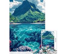 Puzzle da 1000 pezzi per adulti isola tropicale paradisiaca decorazione per la casa giocattolo regalo di compleanno attività per la famiglia (38x26cm)