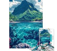 Puzzle da 1000 pezzi per adulti isola tropicale paradisiaca gioco rilassante regalo per amici e familiari (dimensioni 38x26cm)