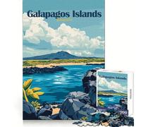 Puzzle da 1000 pezzi per adulti,Isole Galapagos,Ecuador,poster di viaggio,attività divertente e precisa per stimolare la mente,momento di relax,attività per compleanno (38x26cm)